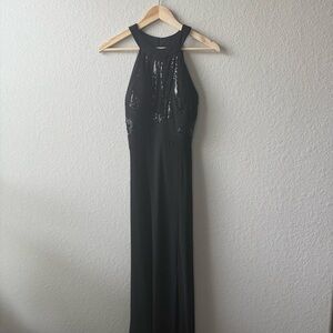 Morgan & Co. Black Sequin‎ Maxi Dress Size 1/2